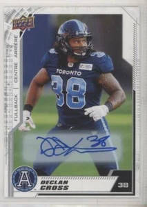 2020 Upper Deck CFL Autograph Auto 44 Declan Cross Toronto Argonauts Group E - Picture 1 of 1