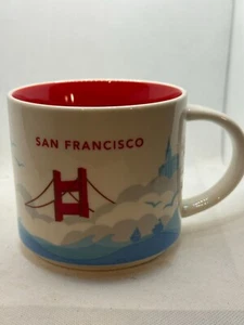 Starbucks San Francisco "You Are Here" Collection Becher 14 Oz Keramik Weiß Rot In - Bild 1 von 5