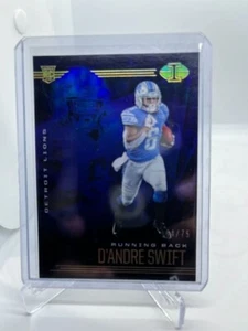 D'Andre Swift 2020 Panini Illusions Trophy Collection Blue 44/75 #12 Rookie RC - Picture 1 of 2