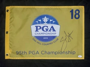 Jason Dufner Signed 2013 PGA Championship Pin Flag Oak Hill Country Club Golf - Picture 1 of 1