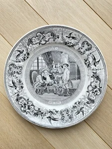 Ancienne Assiette parlante en faïence fine de Choisy - Rob Roy - XIXe - Picture 1 of 2