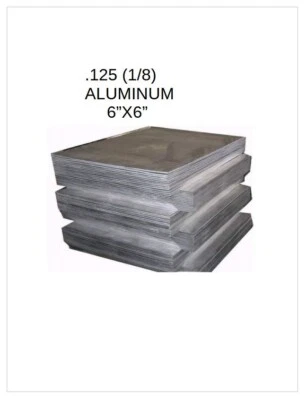 3 УПАКОВКИ - 1/8 «.125 алюминиевый лист пластины 6» x 6» 5052 «ЛУЧШАЯ ЦЕНА НА EBAY»!! - Изображение 1 из 4