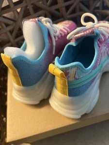 Nuevo Steve Madden J Máxima Estrás Niñas Tenis Tejidos Multi 4 Nuevo con Caja Único  - Imagen 1 de 4