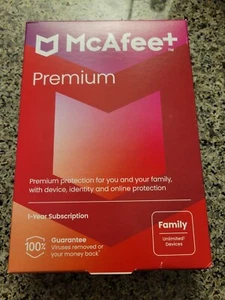 McAfee+ Premium 2024 Family Online Security & Privacy Protection SEALED BOX - Picture 1 of 6