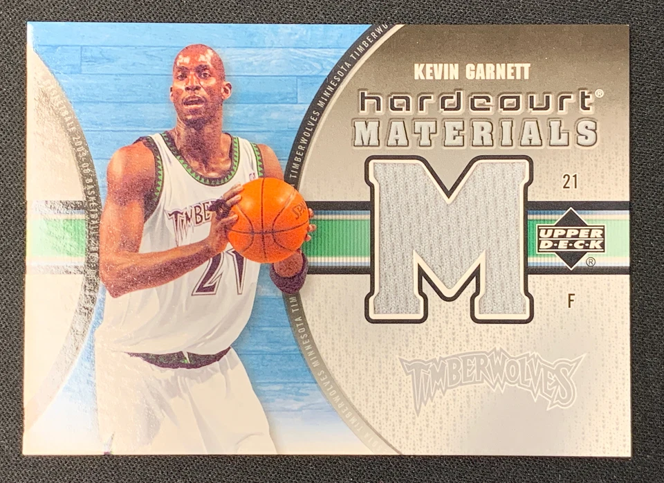 2005 Upper Deck Kevin Garnett Hardcourt Materials Timberwolves Basketball Card  - Image 1 of 4