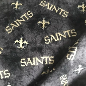 NFL New Orleans Saints Tie-Dye Flannel Fabric 1 1/4 Yards - Picture 1 of 1