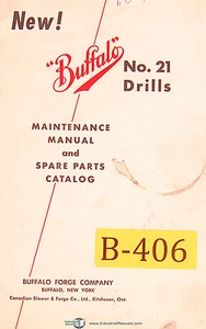 Búfalo No. 21, manual de lista de taladros, mantenimiento y repuestos - Imagen 1 de 2
