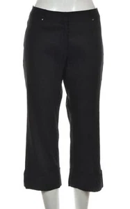 Elie Tahari Womens Pants Size 8 Black Solid Capri Dress Slacks Polyester - Picture 1 of 4