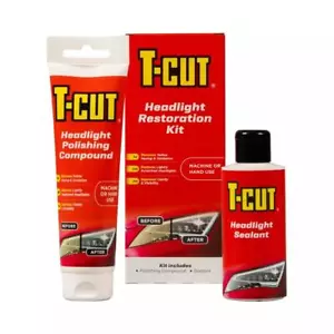 T-Cut Headlight Restoration Kit Polishing Compound & Restorer Sealant Headlamp - Picture 1 of 10