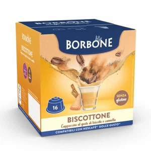 128 Capsule BISCOTTONE Caffè Borbone Compatibili Dolce Gusto - Imagen 1 de 1