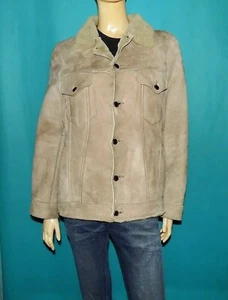 Jacke Frau Chevignon IN Leder Lainée Beige Größe L - Bild 1 von 10
