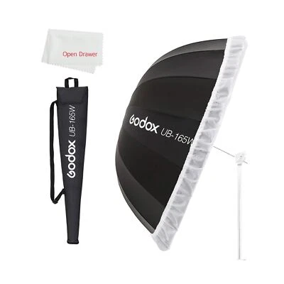 Paraguas reflectante parabólico Godox UB-165W 65 pulgadas, paraguas reflectante negro blanco... Foto 1 de 4