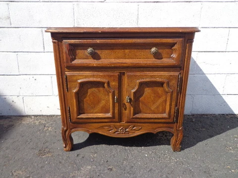Drexel Nightstand Francesca Bedside Table Vintage Regency Hollywood Bedroom Cover