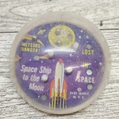 Vintage Lost in Space Hand Dexterity Handheld Game Baby World NYC 1940s Dome Toy - Image 1 of 3