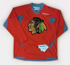 Reebok Practice NHL Jersey Chicago Blackhawks Red Mens L Large Hockey New Tags - Picture 1 of 3