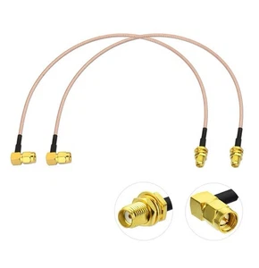 SMA Buchse auf MMCX Stecker rechter Winkel Kabel-RG316 Verlängerungsbaugruppe für WiFi - Bild 1 von 9