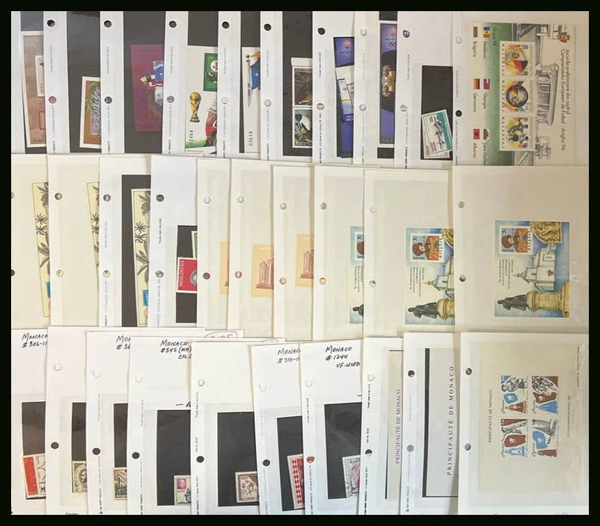 Micronesia, Monaco, Moldova, Collection of Stamps in Dealer Stock Cards #46 - Image 1 of 1