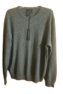 Suéter Pullover Gris TAHARI PURE LUXE 100 % Cachemira Cuello Redondo TALLA L NUEVO CON ETIQUETAS Foto 1 de 4
