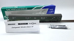 Modelos de Sajonia 1:87 H0 006217 vagón de correos ferroviarios correo mrz DP AG - verde en embalaje original - Imagen 1 de 5