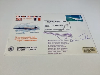 First Day Cover Concorde signed  Brian Trubshaw Development Flight 12/11/1970 - Image 1 of 4