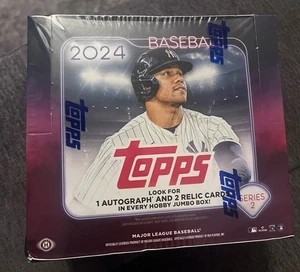 2024 Topps Baseball Series 2 Jumbo Box 1 Autograph And 2 Relic Cards 400 Cards - Picture 1 of 2