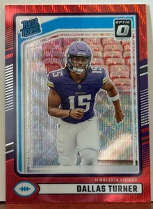 Dallas Turner 2024 Panini Optic Rated Rookie RED WAVE #331 F10 - Bild 1 von 1