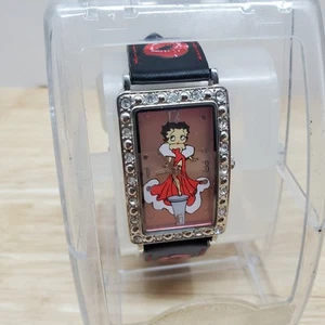 Nuovo - Orologio BETTY BOOP Cinturino Nero Stelle e Labbra ๐ โญ๏ธ Ha Bisogno di Batteria - Foto 1 di 6