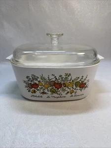 Plato de 5 cuartos Corning Ware L'Echalote La Marjolaine Spice of Life A-5-B con tapa - Imagen 1 de 16