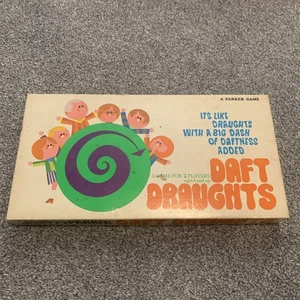 Rare Vintage Daft Draughts (checkers) Panther Board Game 1970 HTF Complete - Picture 1 of 7
