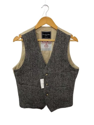 BEAMS × HARRIS TWEED Vest gray 46 Used - Image 1 of 4