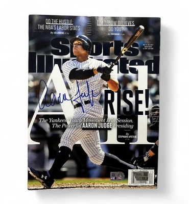 Primera revista deportiva ilustrada firmada por Aaron Judge Yankees automática + fanáticos/mlb Foto 1 de 3