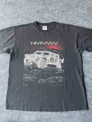 Vintage 90s Blackbird HMMWV Hummer Tee Shirt Black Size XL Double Sided Rare USA - Image 1 of 4