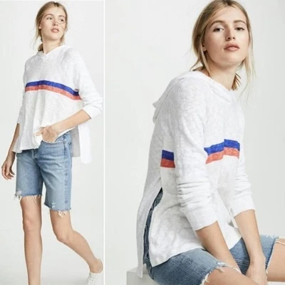 Suéter con Capucha Sundry Talla 3 L Aberturas Laterales Altas Blanco Slouchy Slub Tejido De Gran Tamaño  Foto 1 de 4