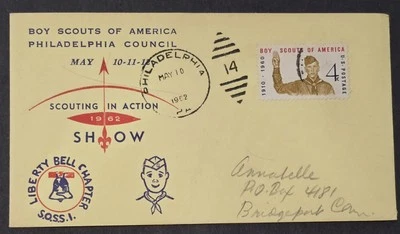 1960 US Scott #1145 Boy Scouts of America 1962 Philadelphia Show Troop 169 - Image 1 of 2
