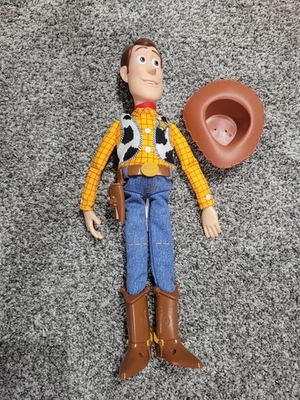 玩具总动员 4 伍迪互动下拉动作迪士尼 2019 Thinkway 公仔娃娃 — 第 1/4 张图片