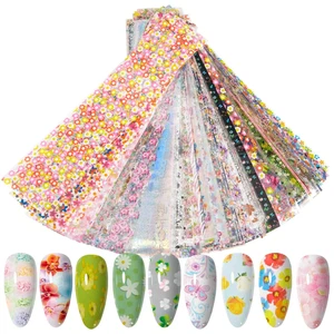 300 Sheets Nail Transfer Foil Art Kit, Flower Lace Rose Nail Foils Transfer Nail - Picture 1 of 12