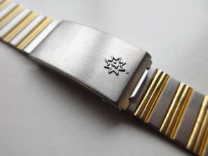 Junghans Schließe 18mm Stahl - vergoldet 80er Jahre Uhrenarmband N.O.S - Bild 1 von 5