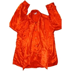 Blusa de poliéster roja vintage LAURA MAE talla 14 para mujer  - Imagen 1 de 10