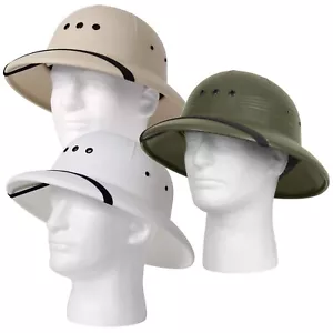 Casco de médula tipo militar safari sombrero de sol para adultos impermeable 1 talla se adapta hecho en EE. UU. - Imagen 1 de 14