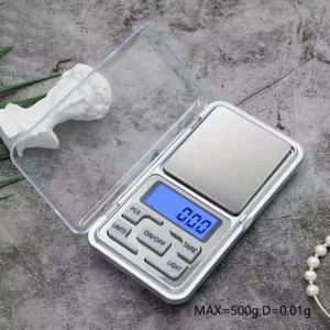 500g/0,01g elektronische Schmuckwaage Mini-Taschenwaage aus Edelstahl Handywaage - Bild 1 von 14