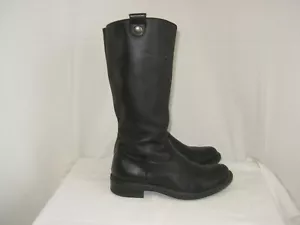 NINETTE Bottes Cavalières Fille P.32 Cuir noir - Imagen 1 de 12