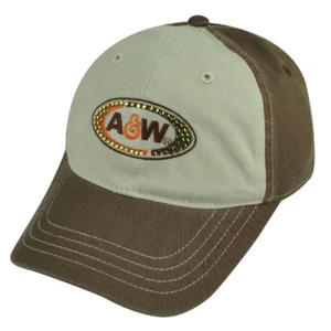 A&W Brand Root Beer Women's Brown & Beige Rhinestone Two Tone Baseball Cap Hat - Picture 1 of 2