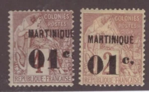 French Martinique Scott# 9-10 MH Scott=$24 - Picture 1 of 1