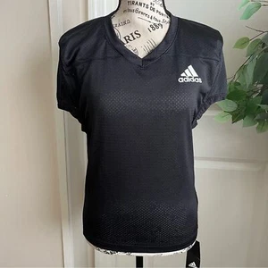 Adidas Unisex Kids Practice Football Jersey Short Sleeve Black Sz M - Picture 1 of 15