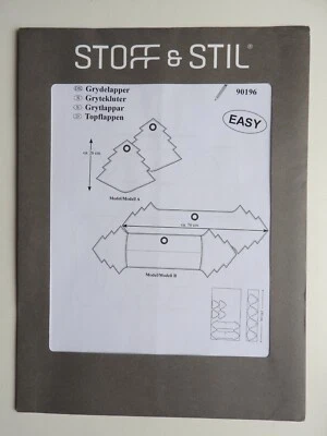 Stoff & Stil sewing pattern Xmas Tree Oven Mitt  -  German Dutch Danish Swedish - Image 1 of 3