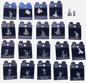Vintage LOT Walt Disney Sterling Silver 1990's ~ 21-Charms - Picture 1 of 16