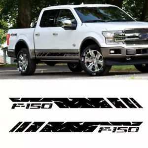 2x Calcomanías adhesivas negras deportivas para puerta con gráficos de cama lateral para Ford F-150 - Imagen 1 de 5