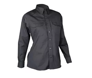 Women's Long Sleeve Dress Shirt Tactical Black 1424 - Picture 1 of 2