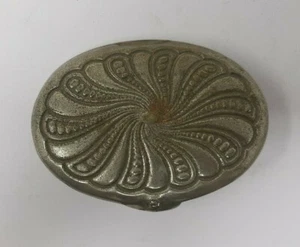 Vintage Original Nickle Plated Hand Carved Floral Engraved Rare Betel Nuts Box - Picture 1 of 9