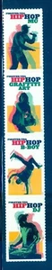 US 5480-5483 Hip Hop MC,  Forever, Strip/4, Mint NH, Reacts to UV Light - Picture 1 of 1